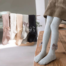 Load image into Gallery viewer, 0-8 Yrs Children Cotton Baby Girls Pantyhose Spring Autumn Winter Bowknot TightsKids Infant Knitted Collant Tights