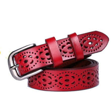 Load image into Gallery viewer, Women Fashion Wide Genuine Leather Belt Without Drilling Luxury Jeans Belts Female Quality Straps