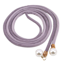 Load image into Gallery viewer, Solid Fashion Women Vintage Pearl Waist Rope Fringed Waistband Girdle Dress Female Tassel Knot Belt