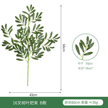 Load image into Gallery viewer, 5PCs Single Eucalyptus Tofu Pudding Banyan Leaves Artificial Green Plant Desktop Ornaments