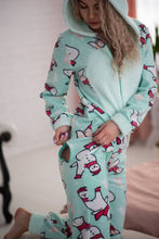 Load image into Gallery viewer, Women's Pajamas Jumpsuit (kugurumi) with a Pocket On the Bottom (popojama) Popojama Red Alpaca