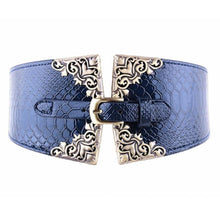 Load image into Gallery viewer, Home Supplies Pin Buckle Women Fashion Elastic Wide Belt Elastic Crocodile Belt