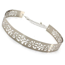 Load image into Gallery viewer, Women Fashion Wide Plate Waist Mirror Chains Waistband Metallic Belt