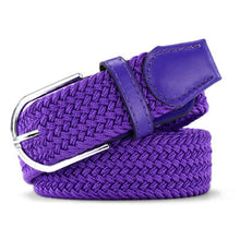 Load image into Gallery viewer, Fashion Tide Women Casual Stretch Braided Belt Men Elastic Belt Simple Practical Canvas Belt