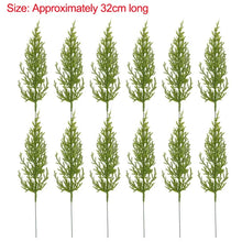 Load image into Gallery viewer, 1-10PCS Christmas Artificial Pine Needles Branch Xmas Tree Wreath Green Fake Plant For Home Decor Wedding Bouquet DIY Gifts Box