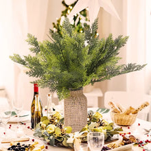 Load image into Gallery viewer, 3/5/10PCSChristmas Artificial Pine Needle Tree Branches Simulation Green Plants DIY Wreath Fake Pine Leaves New Year Party Decor