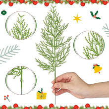 Load image into Gallery viewer, 5/10Pcs Pine Needle Branches Artificial Fake Plant Christmas Tree Sprig Garland Wreath Wedding Home Decorations DIY Bouquet Gift