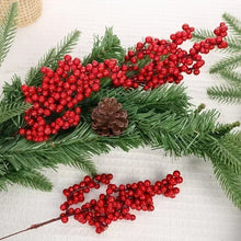 Load image into Gallery viewer, 1/20PCS Artificial Berries Christmas Decoration Red Berry Branches for Xmas Tree Party Home Table Ornaments Red Fruit Wreath