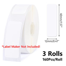Load image into Gallery viewer, 1/3Rolls Niimbot D11 D110 Mini Label printer paper Printing Label Waterproof Anti-Oil Price Tape Scratch-Resistant Label Sticker