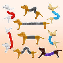 Load image into Gallery viewer, 4Pcs Novelty Spring Dog Pop Tubes Sensory Toy Stress Relieve Bellows Toys For Adult Kids Anti-stress Squeeze Toys Gifts