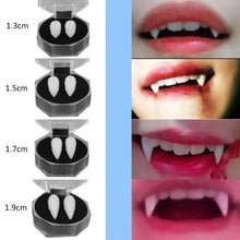 Load image into Gallery viewer, 1 Pair Vampire Teeth Fangs Dentures Props Halloween Costume Props False Teeth Solid Glue Denture Adhesive Halloween Party Decor