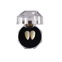 Load image into Gallery viewer, 1 Pair Vampire Teeth Fangs Dentures Props Halloween Costume Props False Teeth Solid Glue Denture Adhesive Halloween Party Decor