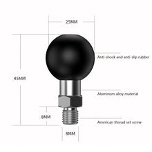 Load image into Gallery viewer, 1 inch Ball Head Adapter Mount Base Motorcycle Handlebar Rearview Mirror Bracket for DJI GoPro Insta360 Action Camera Accessory