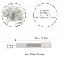 Load image into Gallery viewer, 10/20/25/50/200PCS White Cable Soldered Sleeve Terminators Heat Shrink Butt Connectors Electrical Wire Crimp Terminals