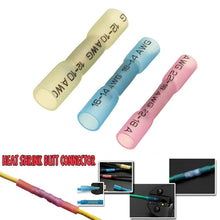 Load image into Gallery viewer, 10/20/25/50PCS Heat Shrink Terminals Insulated Butt Electrical Splice Wire Connectors Cable Crimp Terminal Connector AWG 26-10