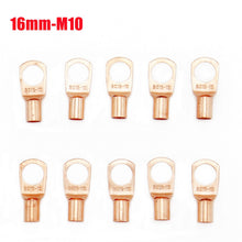 Load image into Gallery viewer, 10/25/50/100pcs Copper Lug Ring Wire Connector Bare Cable Electric Crimp Terminal SC6-6 SC6-8 SC10-6 SC10-8 SC16-6 SC16-8 SC25-6