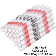 Load image into Gallery viewer, 10/50PCS Heat Shrinkable Wire Connectors SST21 Waterproof Sleeve AWG22-18 Butt Electrical Splice Tinned Solder Seal Terminal