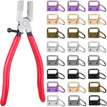 Load image into Gallery viewer, 10/60 PCS Lanyard Keychain Hardware Set Swivel Snap Hooks Colorful Key Fob, Keychain Fob Hardware for Wristlets Keychain Making