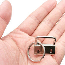Load image into Gallery viewer, 10/60 PCS Lanyard Keychain Hardware Set Swivel Snap Hooks Colorful Key Fob, Keychain Fob Hardware for Wristlets Keychain Making