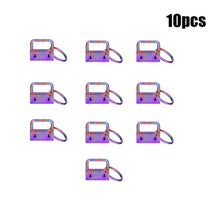 Load image into Gallery viewer, 10/60 PCS Lanyard Keychain Hardware Set Swivel Snap Hooks Colorful Key Fob, Keychain Fob Hardware for Wristlets Keychain Making