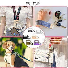 Load image into Gallery viewer, 10/60 PCS Lanyard Keychain Hardware Set Swivel Snap Hooks Colorful Key Fob, Keychain Fob Hardware for Wristlets Keychain Making