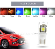 Load image into Gallery viewer, 10 Pcs W5W T10 LED Lamp 194 168 Wedge Car Interior Dome Reading Bulbs DC 24V 5050 5SMD Warm/White Truck Auto License Plate Light