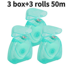 Load image into Gallery viewer, 10 Rolls 50m Dental Flosser Spool Toothpick Dental Floss Tooth Cleaning Oral Hygiene Tooth Cleaning Wax Mint Floss 0ral irrigator