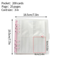 Load image into Gallery viewer, 100/200 Pockets Photocard Binder 3/5Inch Photo Album Polaroid Book Kpop Photocard Holder Insert Instax Album Collect Book