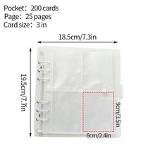 Load image into Gallery viewer, 100/200 Pockets Photocard Binder 3/5Inch Photo Album Polaroid Book Kpop Photocard Holder Insert Instax Album Collect Book