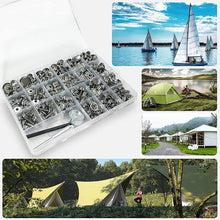 Load image into Gallery viewer, 100/270-Pieces Stainless Steel Marine Grade Canvas and Upholstery Boat Cover Snap Button Fastener Kit with Setting Tool