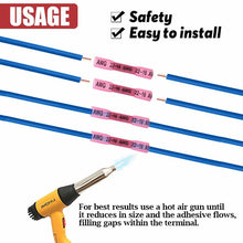 Load image into Gallery viewer, 100/50PCS 22-16 AWG Electrical Heat Shrink Butt Crimp Terminals Red Waterproof Fully Insulated Seal Wire Connectors Assortment