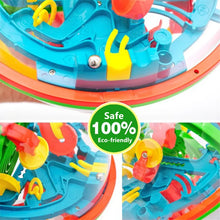 Load image into Gallery viewer, 100 Step 3D Magic Maze Intellect Ball Labyrinth Sphere Globe Toys for Kids Educational Brain Tester Balance Training Toy Gifts