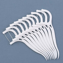 Load image into Gallery viewer, 100Pcs Dental Floss Flosser Picks Toothpicks Teeth Stick Tooth Cleaning Interdental Brush Dental Floss Pick Oral Hygiene Care 0ral irrigator