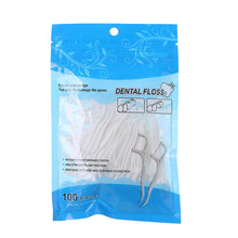 Load image into Gallery viewer, 100Pcs Dental Floss Flosser Picks Toothpicks Teeth Stick Tooth Cleaning Interdental Brush Dental Floss Pick Oral Hygiene Care 0ral irrigator
