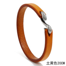 Load image into Gallery viewer, Retro Simple Cattle Leather Bracelet Ornament Fashion All-Match Punk Rock Leather Bracelet