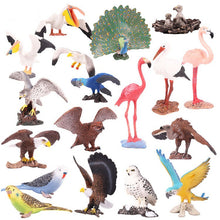 Load image into Gallery viewer, Animal Model Toy Set Flying Bird Bird Eagle Parrot Peacock Flamingo Cake Decorative Ornaments Children's Cognitive Toy