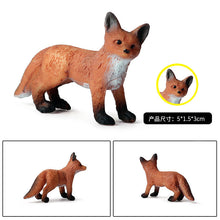 Load image into Gallery viewer, Fox model toy wild animal model set toy simulation solid fox plum deer children cake decorations