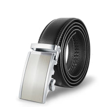 Load image into Gallery viewer, Customized Men's Fashion Black Automatic Leather Buckle Ratchet Gift Belt