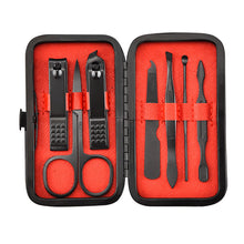 Load image into Gallery viewer, Black Manicure Set 7-Piece Set Nail Scissors Nail Clippers Set Manicure Manicure Implement