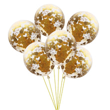 Load image into Gallery viewer, 100pcs Confetti Balloon 12-Inch Paper Scrap Balloon round Sequin Balloon Transparent Rose Gold Paper Scrap Latex Ball