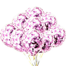 Load image into Gallery viewer, 100pcs Confetti Balloon 12-Inch Paper Scrap Balloon round Sequin Balloon Transparent Rose Gold Paper Scrap Latex Ball