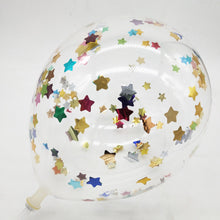 Load image into Gallery viewer, 100pcs Confetti Balloon 12-Inch Paper Scrap Balloon round Sequin Balloon Transparent Rose Gold Paper Scrap Latex Ball