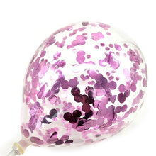 Load image into Gallery viewer, 100pcs Confetti Balloon 12-Inch Paper Scrap Balloon round Sequin Balloon Transparent Rose Gold Paper Scrap Latex Ball