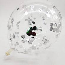 Load image into Gallery viewer, 100pcs Confetti Balloon 12-Inch Paper Scrap Balloon round Sequin Balloon Transparent Rose Gold Paper Scrap Latex Ball