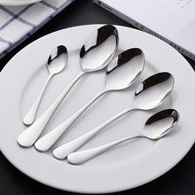 Load image into Gallery viewer, Stainless Steel Tableware Spoon Kitchen Hotel Spoon Household Eating Soup Spoon Coffee Spoon