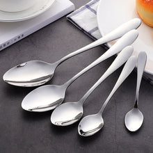 Load image into Gallery viewer, Stainless Steel Tableware Tip Spoon Creative Western Thickened Dessert Spoon Household Spoon