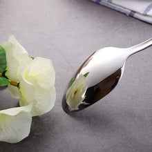 Load image into Gallery viewer, Stainless Steel Tableware Tip Spoon Creative Western Thickened Dessert Spoon Household Spoon