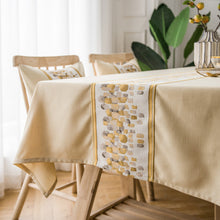 Load image into Gallery viewer, 4-Color Waterproof Jacquard Tablecloth Solid Color Imitation Cotton Linen Plain Tablecloth