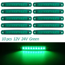 Load image into Gallery viewer, 10PCS 9 SMD Light Oval Clearance Trailer 24V Truck Lorry Caravan Camion LED Side Marker Indicator Lamp 12V Luces Remolque