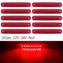 Load image into Gallery viewer, 10PCS 9 SMD Light Oval Clearance Trailer 24V Truck Lorry Caravan Camion LED Side Marker Indicator Lamp 12V Luces Remolque